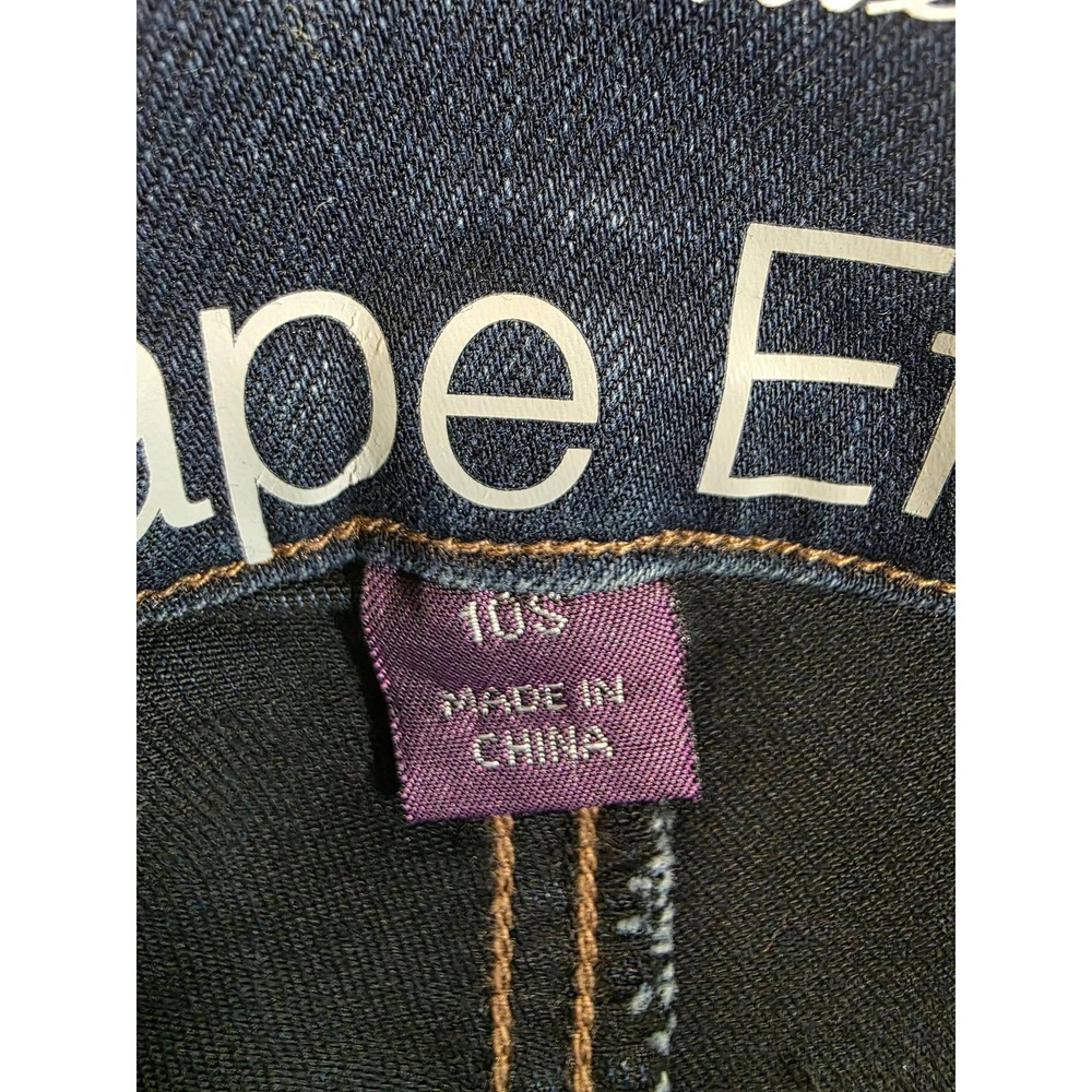 NWT Gloria Vanderbilt Shape Effect Pull On Straight Jeans Women 10S Dark Wash - Picture 7 of 16